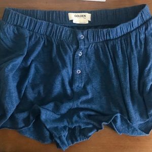 ARITZIA Blue Cotton Lounge Shorts